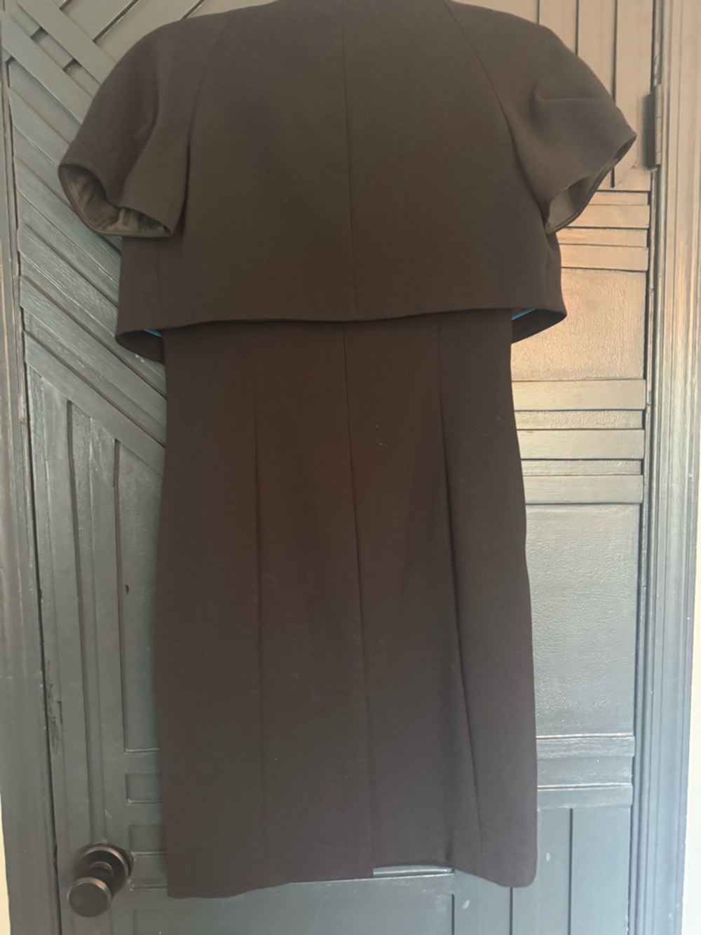 Calvin Klein Black Midi Shift Dress with Cropped Bolero - Picture 3 of 10